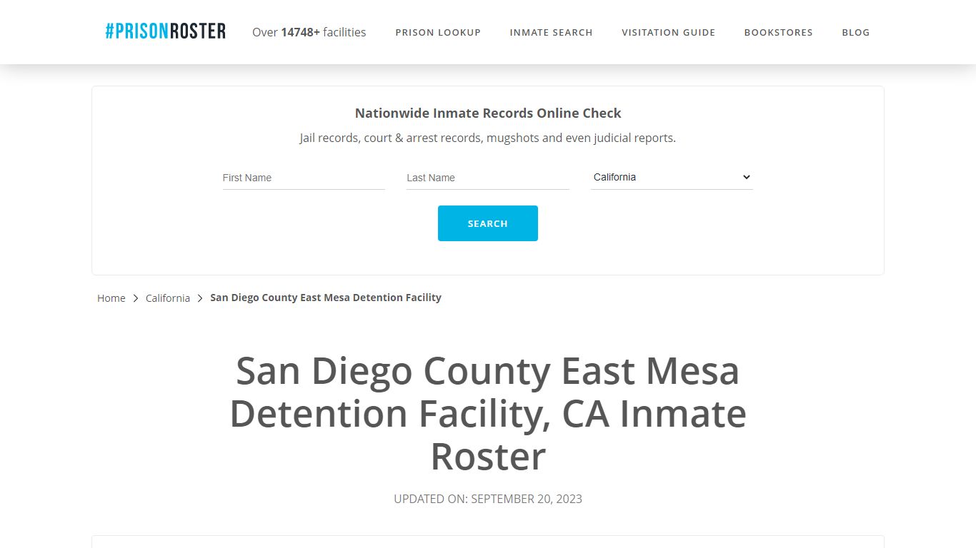 San Diego County East Mesa Detention Facility - Prisonroster